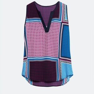 NWOT! StitchFix 41 HAWTHORN | Purple and Blue Beckett V-Neck Blouse | Medium